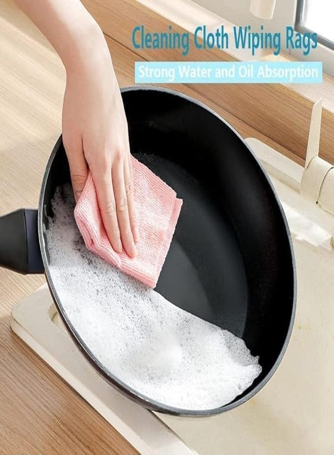 VEPROIX Microfiber Dish Cloths - Reusable Cleaning Wipes with Dispenser Box, Super Absorbent Magic Rags for Kitchen, Home, Car & Windows, Wet & Dry Use (Pack of 1, Multicolor, 20x20 cm) - Image 5